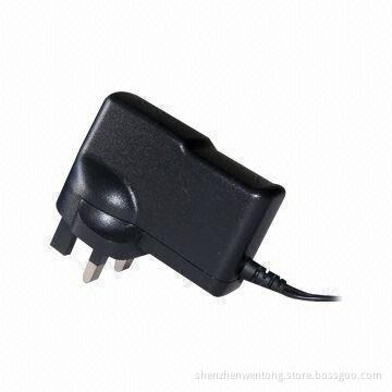 12W AC/DC Adapter with the UK Plug and 100 to 240V AC Input Voltages